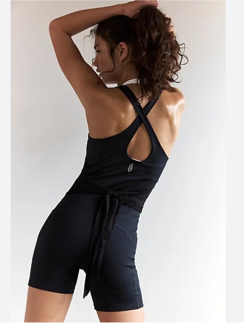 NWOT Free People Movement Front Runner Runsie Black